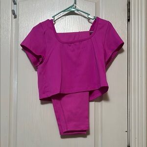 PINK vs crop top activewear set